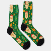 Santa-, Bäume- und Frohsinn-Muster Socken (Rechts)