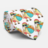 "Santa Beach Christmas Neck Tie Krawatte (Gerollt)
