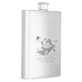 Santa Beach Time rostfreie Stahlflasche Flachmann (Rechts)