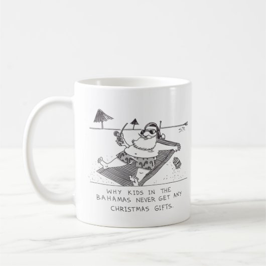 Santa Beach Time Tasse (Links)