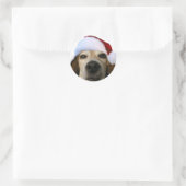 Santa Beagle Aufkleber (Tasche)
