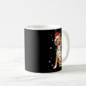 Santa Beagle Christmas Lights Xmas Dog Lover Men W Kaffeetasse (VorderseiteRechts)
