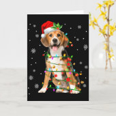 Santa Beagle Christmas Lights Xmas Dog Lover Men W Karte (Gelbe Blume)
