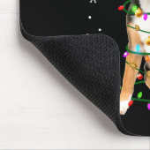 Santa Beagle Christmas Lights Xmas Dog Lover Men W Mousepad (Ecke)
