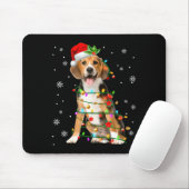 Santa Beagle Christmas Lights Xmas Dog Lover Men W Mousepad (Mit Mouse)