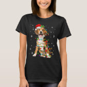 Santa Beagle Christmas Lights Xmas Dog Lover Men W T-Shirt (Vorderseite)
