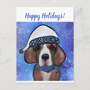 SANTA BEAGLE FEIERTAGSPOSTKARTE