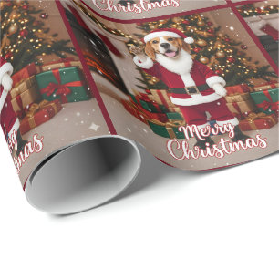 Santa Beagle Frohe Weihnachten - Beagle Weihnachte Geschenkpapier