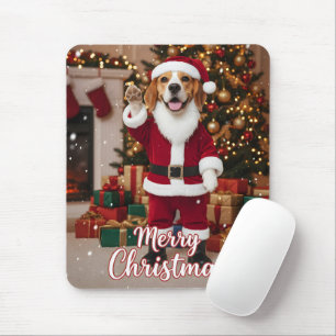 Santa Beagle Frohe Weihnachten - Beagle Weihnachte Mousepad
