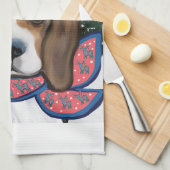 SANTA BEAGLE GESCHIRRTUCH (Viertel Falte)