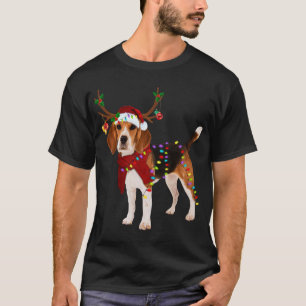 Santa Beagle Rentiere Weihnachten T-Shirt