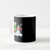Santa Beagle Snowman Running Friends Christmas Own Kaffeetasse (Vorderseite Links)