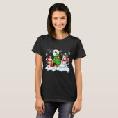 Santa Beagle Snowman Running Friends Christmas Own T-Shirt (Vorne ganz)