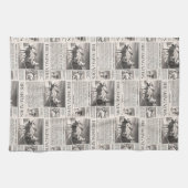 Santa Bear Breaking News Zeitung Weihnachtsbaum Geschirrtuch (Horizontal)
