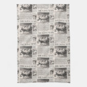 Santa Bear Breaking News Zeitung Weihnachtsbaum Geschirrtuch (Vertikal)