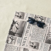 Santa Bear Breaking News Zeitung Weihnachtsbaum Strandtuch (Beispiel)