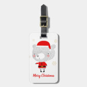Santa Bear Doodles Gepäckanhänger (Vorderseite vertikal)