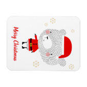 Santa Bear Doodles Magnet (Horizontal)
