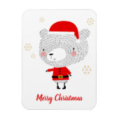 Santa Bear Doodles Magnet (Vertikal)