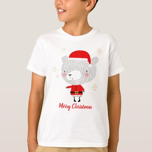 Santa Bear Doodles T-Shirt (Vorderseite)