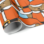 Santa Bear Geschenkpapier (Rolleneckpunkt)