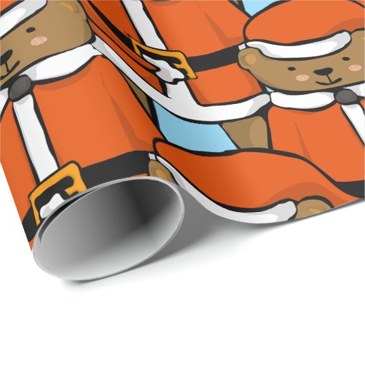 Santa Bear Geschenkpapier (Rolleneckpunkt)