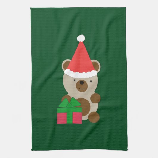 Santa Bear Geschirrtuch (Vertikal)