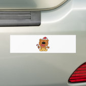 Santa Bear mit Candy Cane Autoaufkleber (Auf Auto)