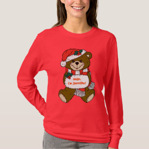 Santa Bear mit Hut und Muff T-Shirt