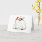 Santa Beard Mouse Card Karte (Gelbe Blume)