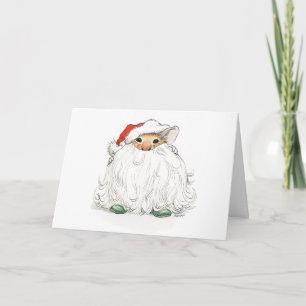 Santa Beard Mouse Card Karte