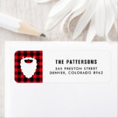 Santa Beard Red Kariert Holiday Rücksendeadresse (Insitu)