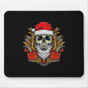 Santa Bearded Skull Christmas Pajama Mousepad