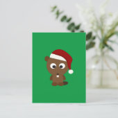 Santa Beaver Feiertagspostkarte (Stehend Vorderseite)