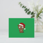 Santa Beaver Feiertagspostkarte (Stehend Vorderseite)
