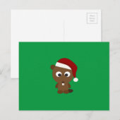 Santa Beaver Feiertagspostkarte (Vorne/Hinten)