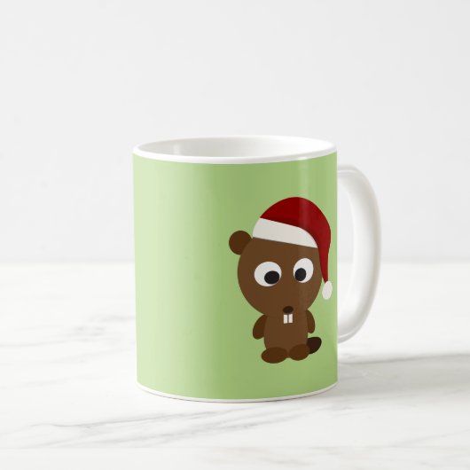 Santa Beaver Kaffeetasse (VorderseiteRechts)
