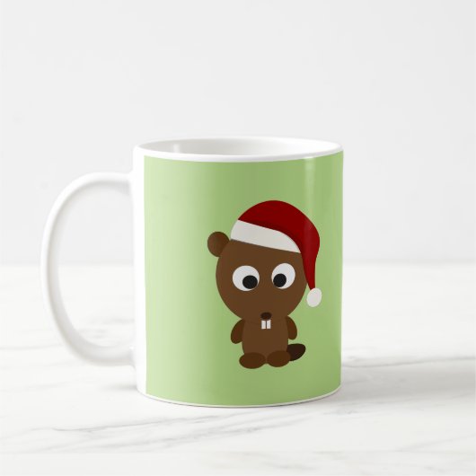 Santa Beaver Kaffeetasse (Links)