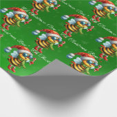 Santa Bee "Oh Christmas Bee" Geschenkpapier (Ecke)