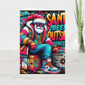 Santa Been Outside Holiday Card Karte (Rückseite)