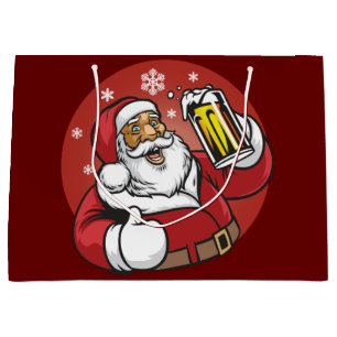 Santa Beer Große Geschenktüte