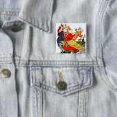 Santa bei der Arbeit Button (Beispiel)