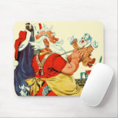 Santa bei der Arbeit Mousepad (Mit Mouse)