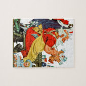 Santa bei der Arbeit Puzzle (Horizontal)