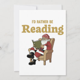 Santa beim Lesen Feiertagskarte