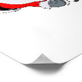 Santa beim Volleyball Poster (Ecke)