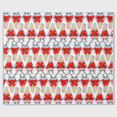 Santa Bells1 Geschenkpapier (Flach)