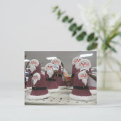 Santa Bells Feiertagspostkarte (Stehend Vorderseite)