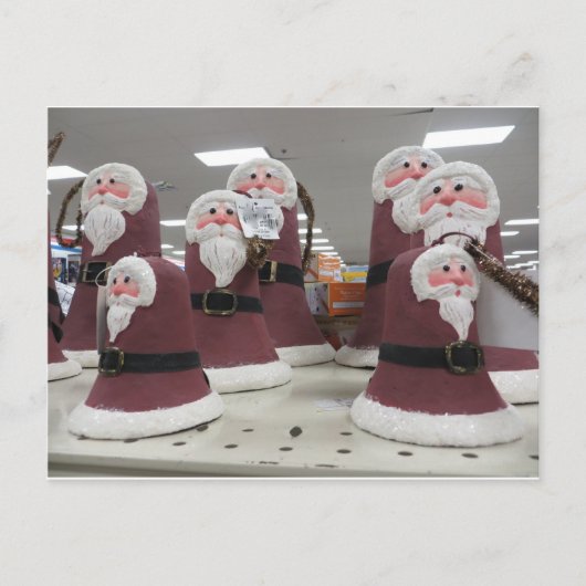 Santa Bells Feiertagspostkarte (Vorderseite)