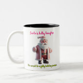 Santa Belly Laughs Zweifarbige Tasse (Links)